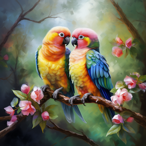 Lovebirds - Två fåglar