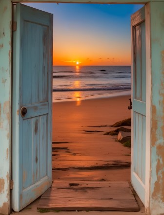 Solnedgång - Dörr