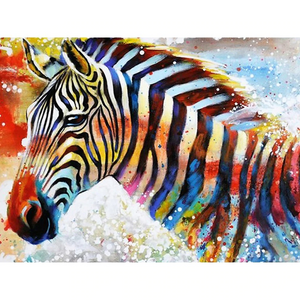 Kleurvolle Zebra | Diamond Painting