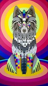 Pixel Wolf | Exclusieve Diamond Painting