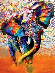 Färgglad Elefant